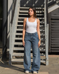 Studded Wide-Leg Denim