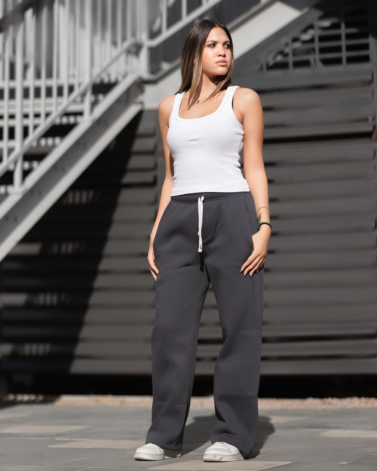 Wide-Leg Sweatpants