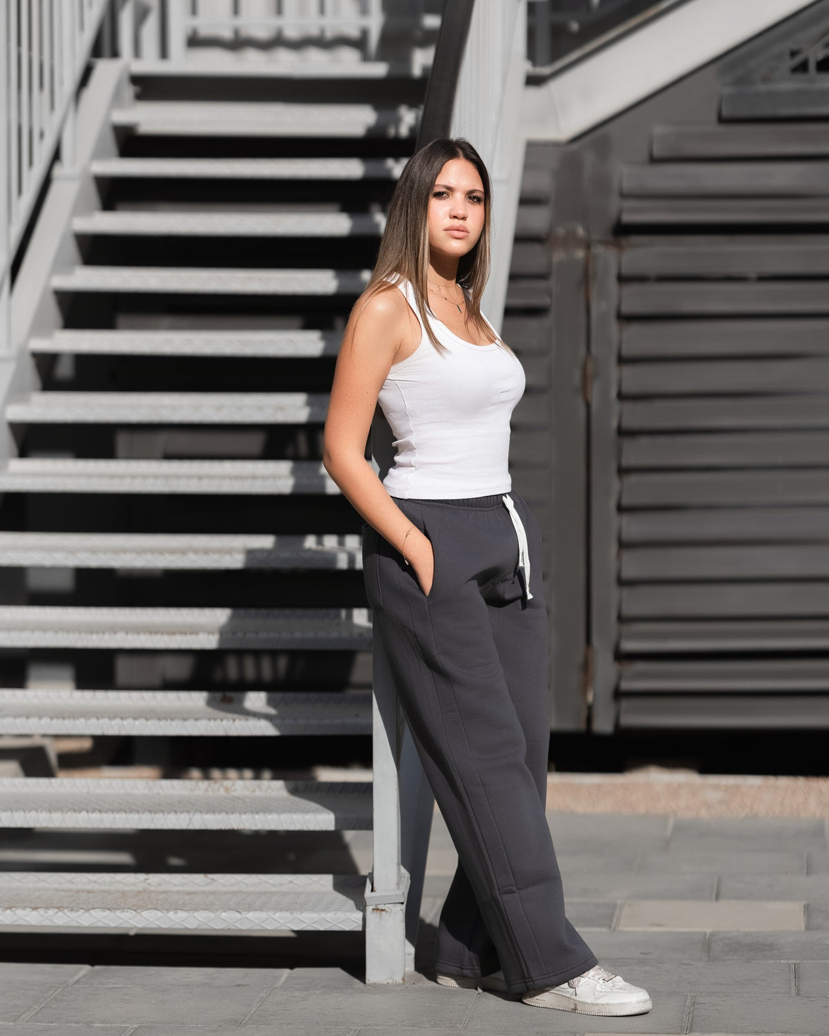Wide-Leg Sweatpants